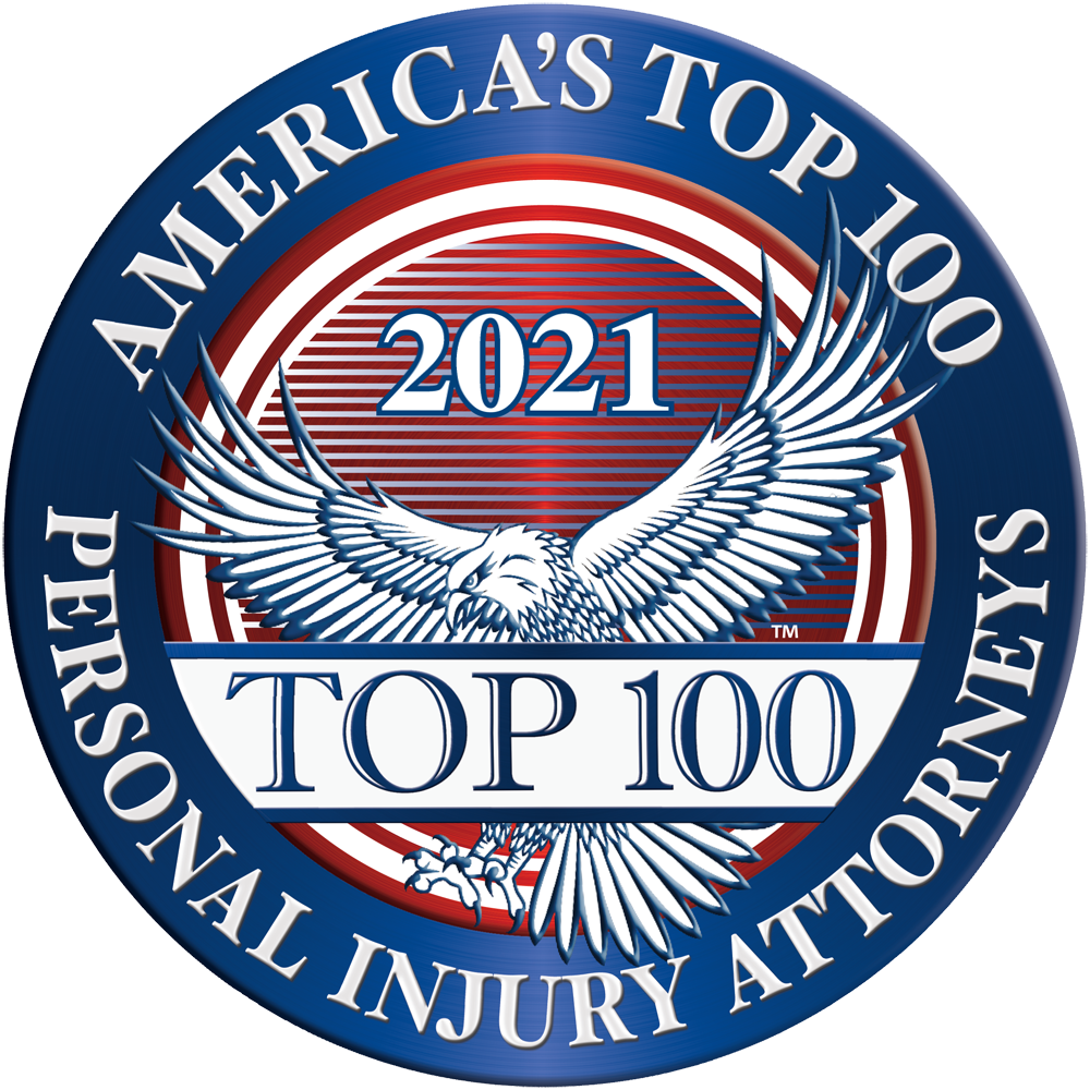 America's Top 100 Personal Injury Attorneys badge for 2021