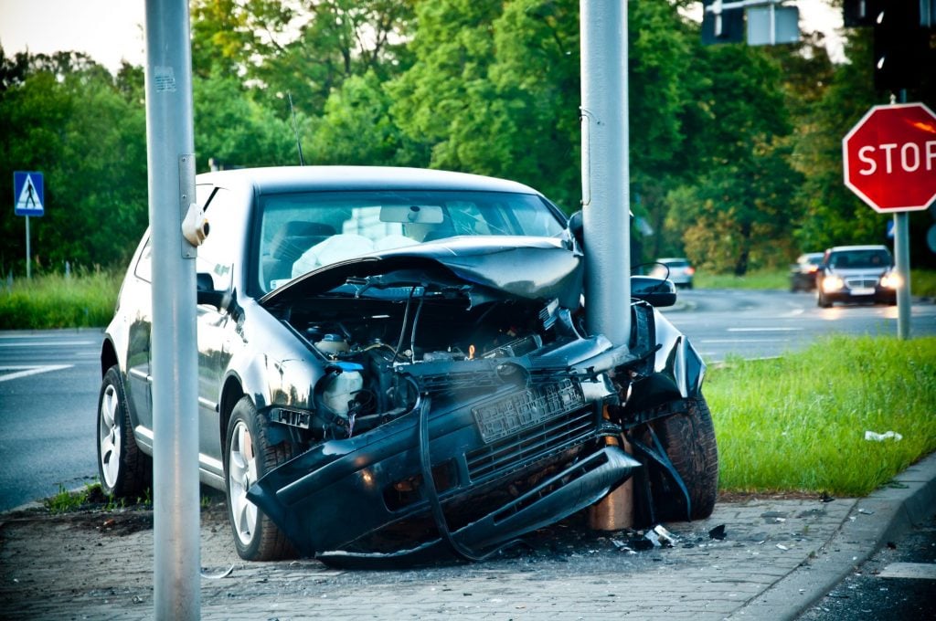 Photo of Cars Involved in a Collision or Crash Stock Photo - Image