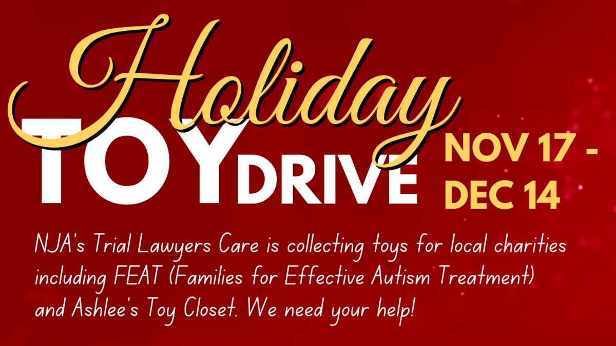 NJA’s Trial Lawyers Care Holiday Toy Drive